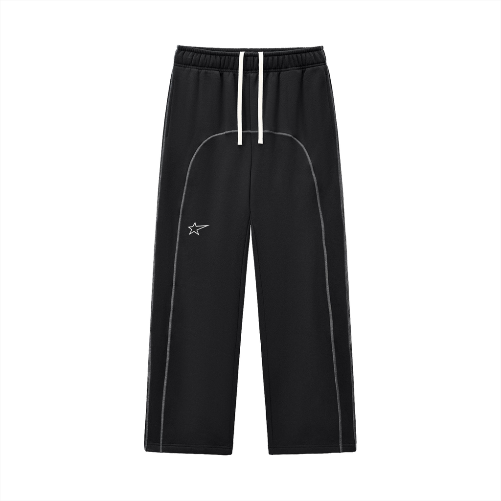 Contrast-Stitched Fleece Sweatpants
