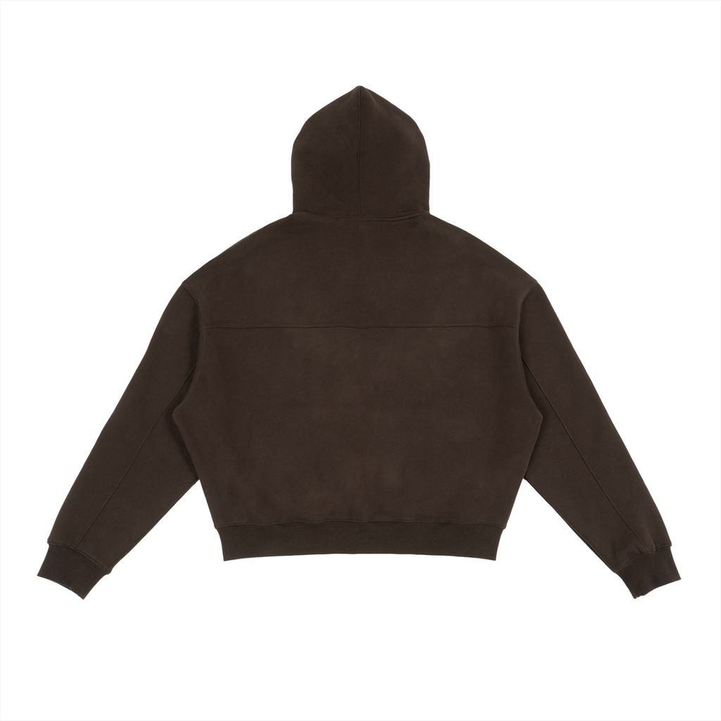 Brown Fleece Zip-Up Hoodie