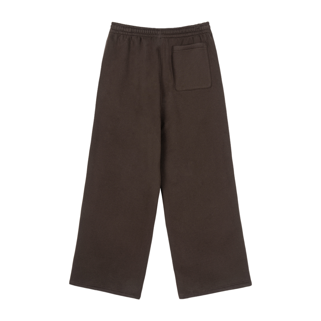 Brown Straight-Leg Sweatpants
