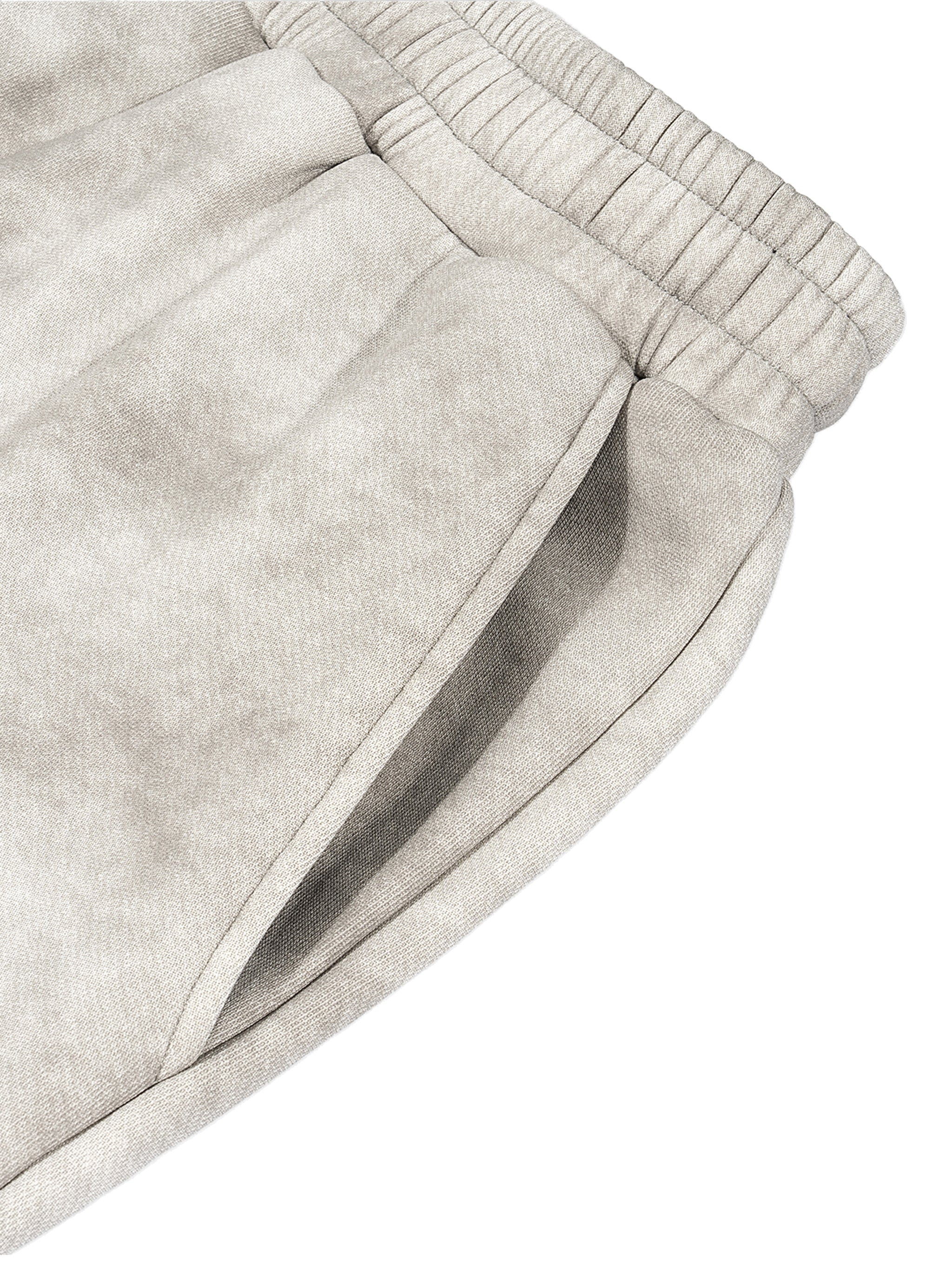 Cream Washed Fleece Sweatpants