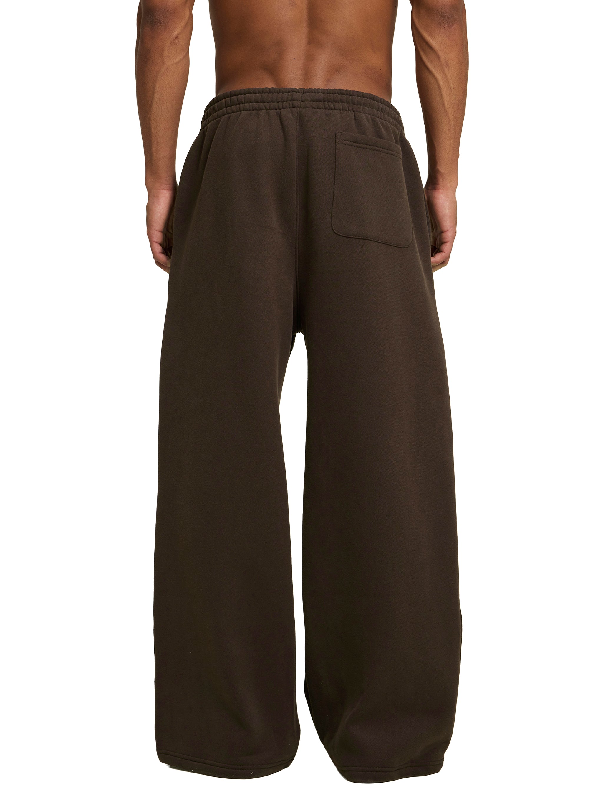 Brown Straight-Leg Sweatpants