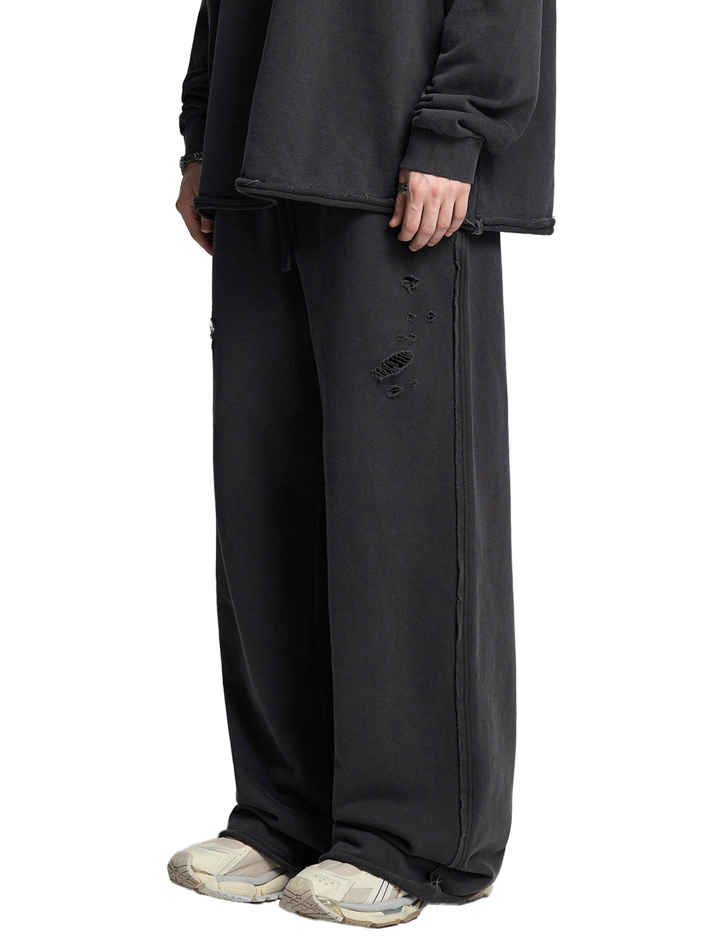 Snow Washed Raw Edge Sweatpants