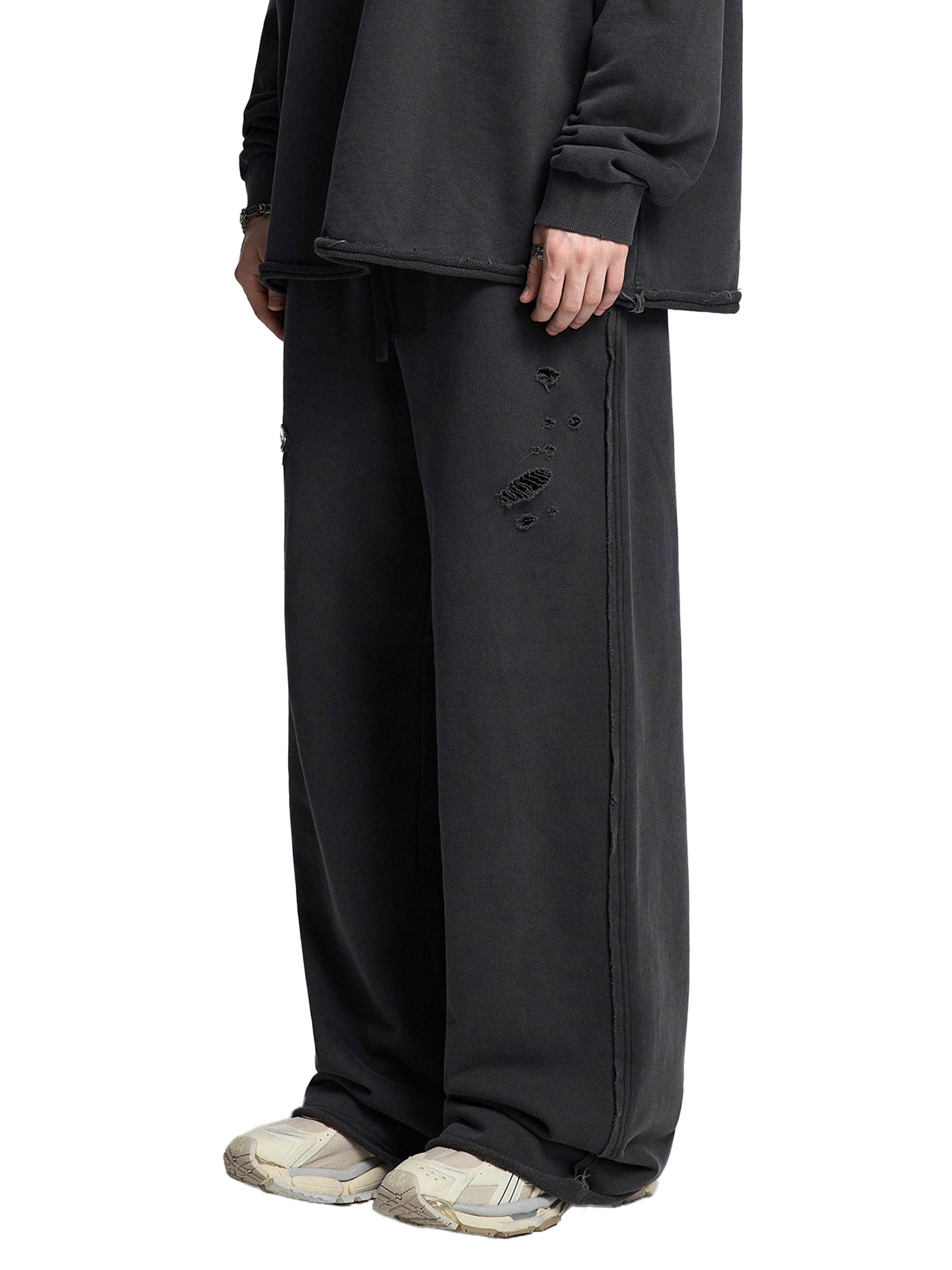 Snow Washed Raw Edge Sweatpants