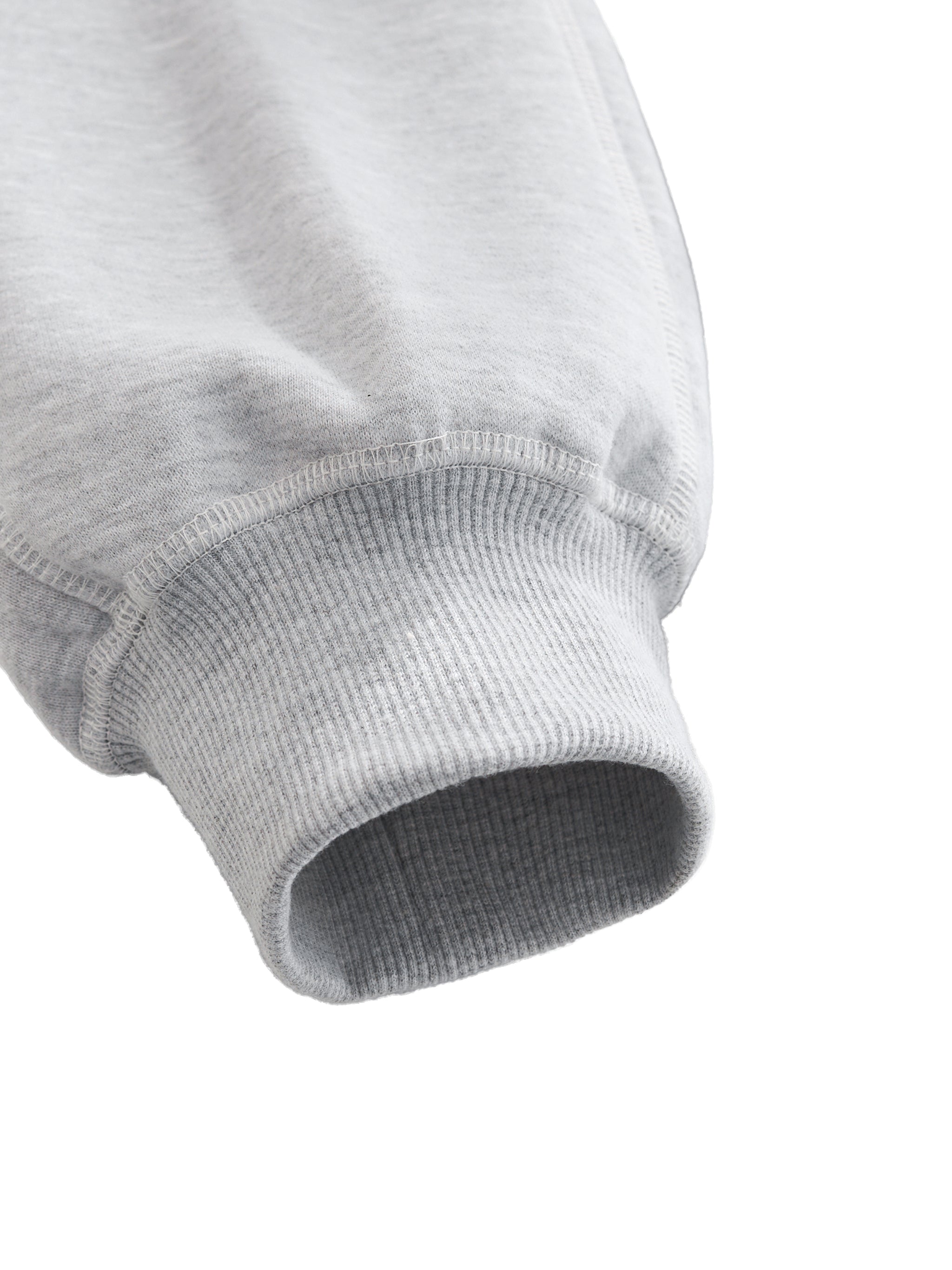 Contrast-Stitched Boxy Fleece Hoodie